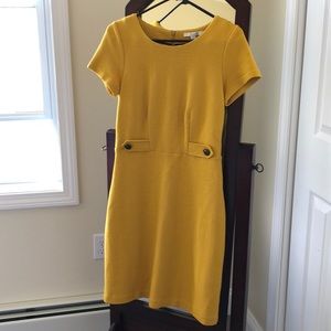 Boden mid-century dress in mustard. US 6 Regular.